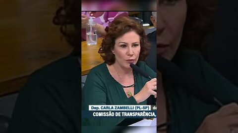 Carla Zambelli diz que foi intimidada a fazer um pedido de desculpas