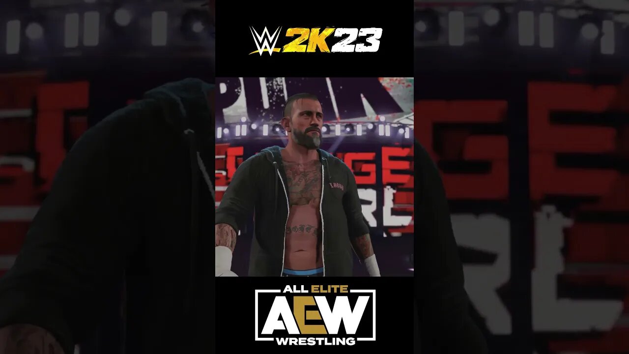 "CM Punk's Explosive AEW Entrance in WWE 2K23 - EPIC Crossover!" #Shorts