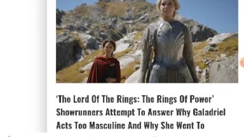 Rings of Power, Lead Elf Chick, Too Manly?