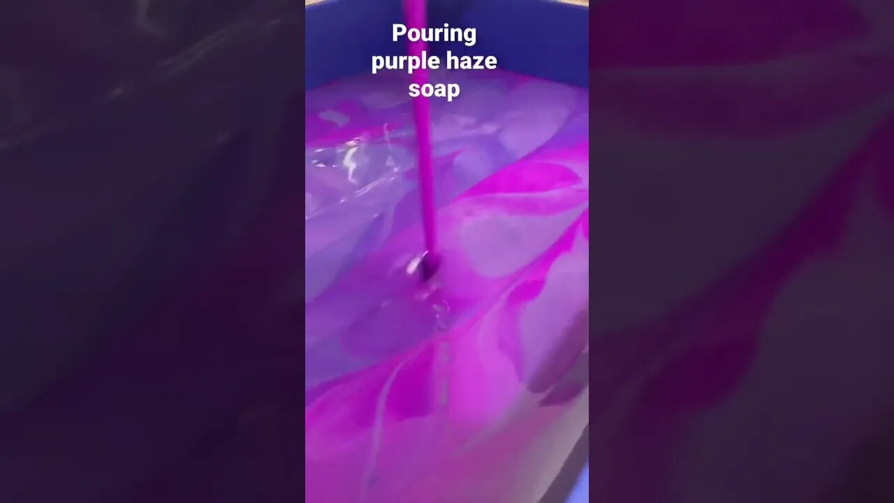 Pouring purple haze soap