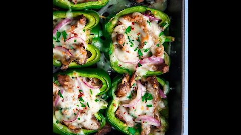 Beef and Cheese Stuffed Peppers