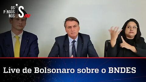 LIVE-BOMBA DE BOLSONARO SOBRE ROUBALHEIRA DO PT NO BNDES