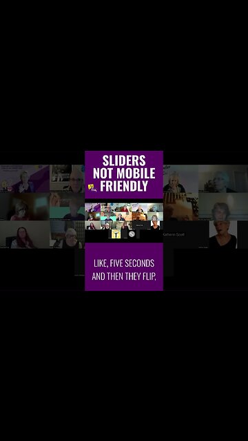Sliders not Mobile Friendly
