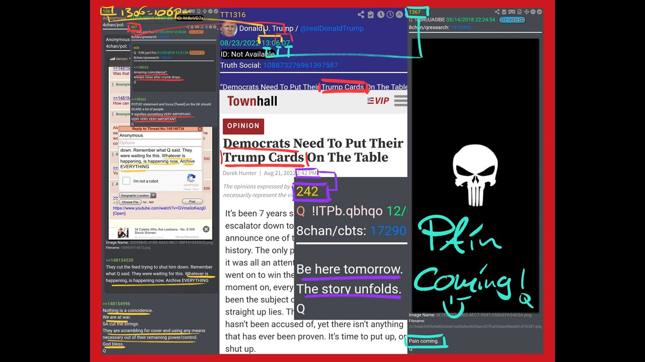 Fresh Donald J. Trump Crumbs 08/25/22 PAIN COMING! The Story Unfolds,..