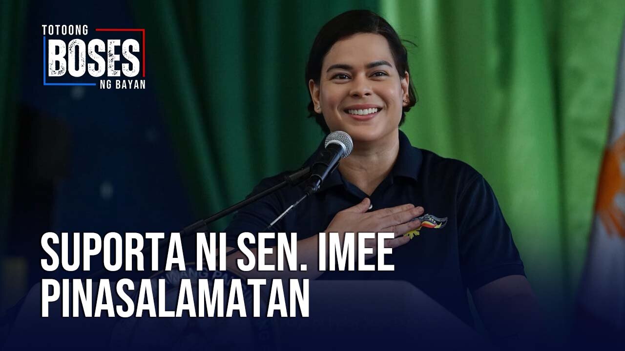 Suporta ni Sen. Imee sa pamilya Duterte at mga Dabawenyo, pinasalamatan ni VP Duterte