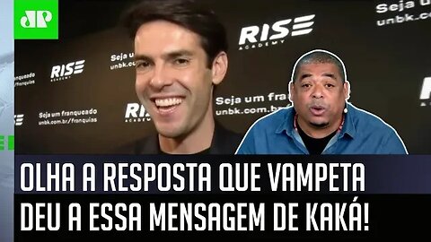 "IRMÃO, CADA UM FALA POR SI!" Kaká MANDA MENSAGEM a Vampeta, que RESPONDE!