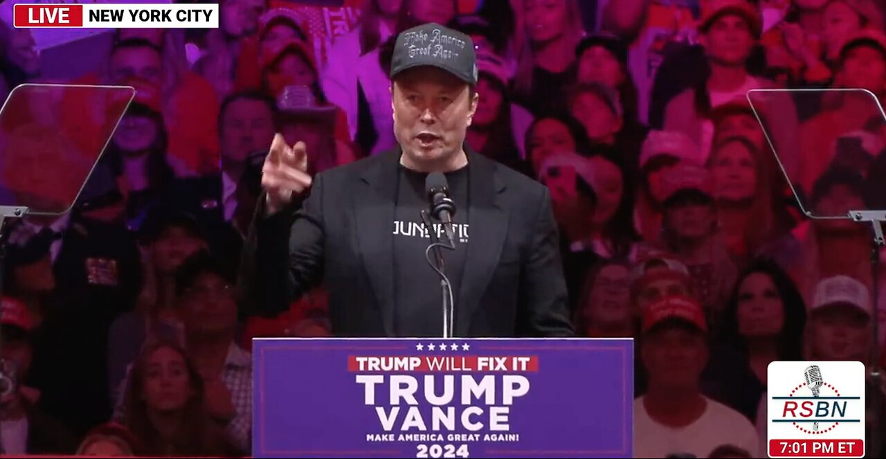 FULL SPEECH: Elon Musk Delivers Remarks at Madison Square Garden in NYC- 10/27/24