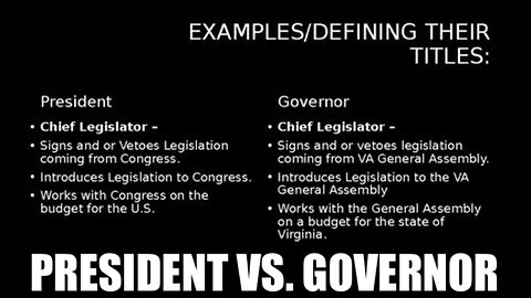 WHO HAS MORE POWER : THE PRESIDENT VS. THE GOVERNOR