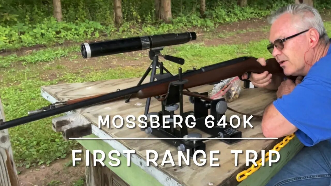 1959 Mossberg 640K 22 magnum rifle at the range 50 yards with open sights 🤦‍♂️