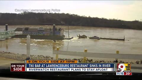 Floating tiki bar sent to Davy Jones' Locker