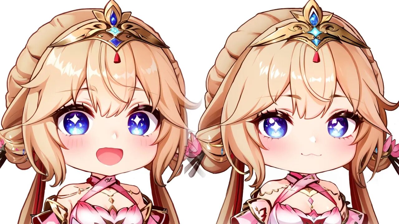 Cute FeiSe Emojis AI Art Tower of Fantasy 幻塔妃色