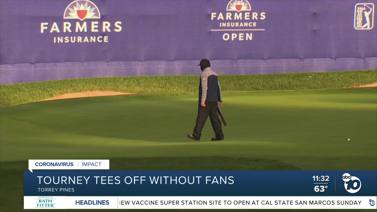 2021 version of Farmers Insurance Open tees off -- minus fans