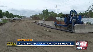 Road project contractor defaults