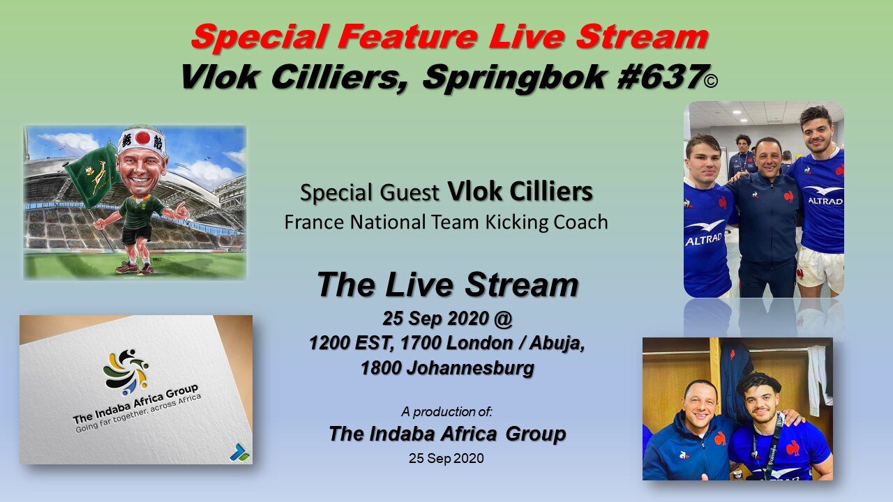 Special Feature Live Stream with Vlok Cilliers, Springbok #637