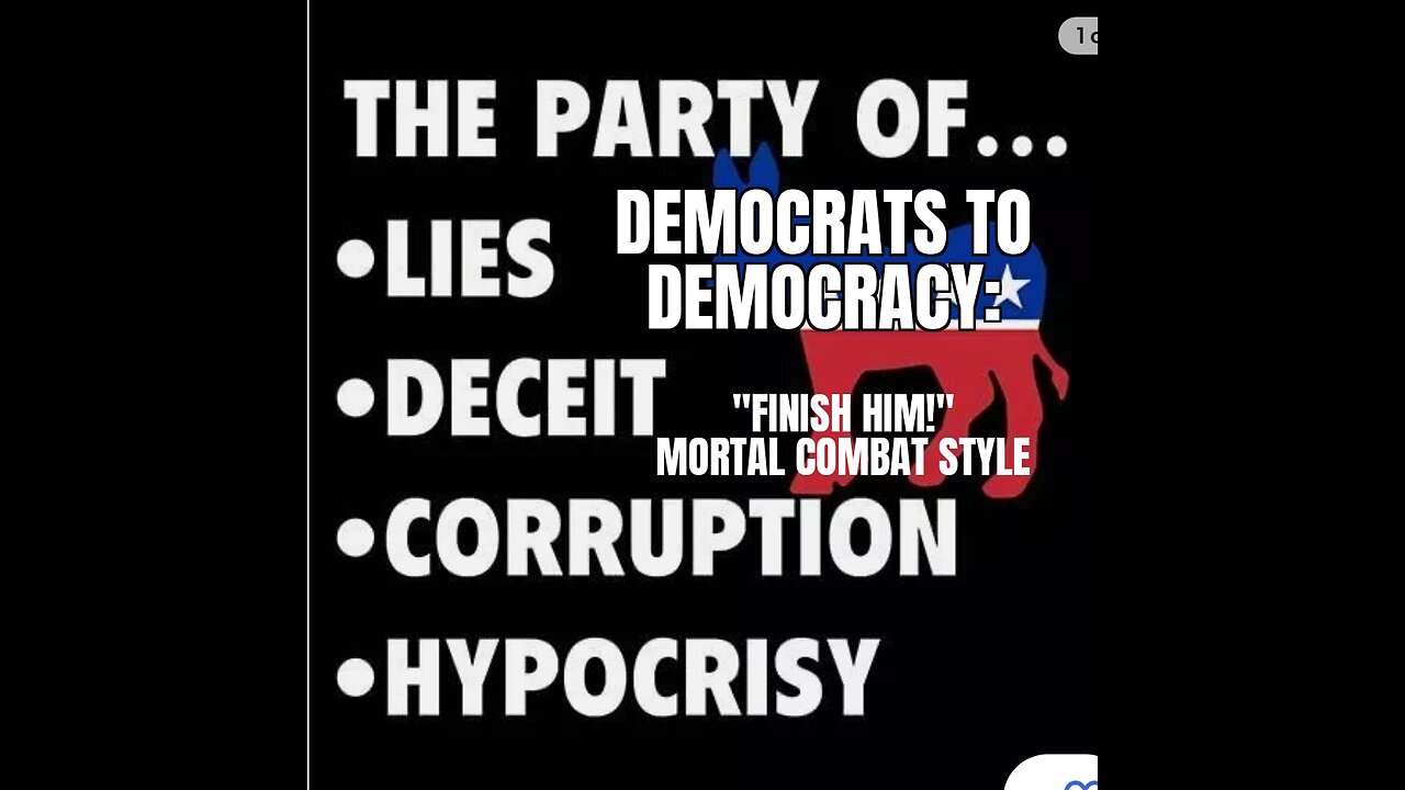 PROOF! Democrats WILL End Democracy