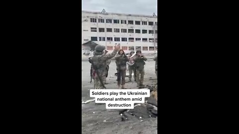 Soldiers Play The Ukrainian National Anthem