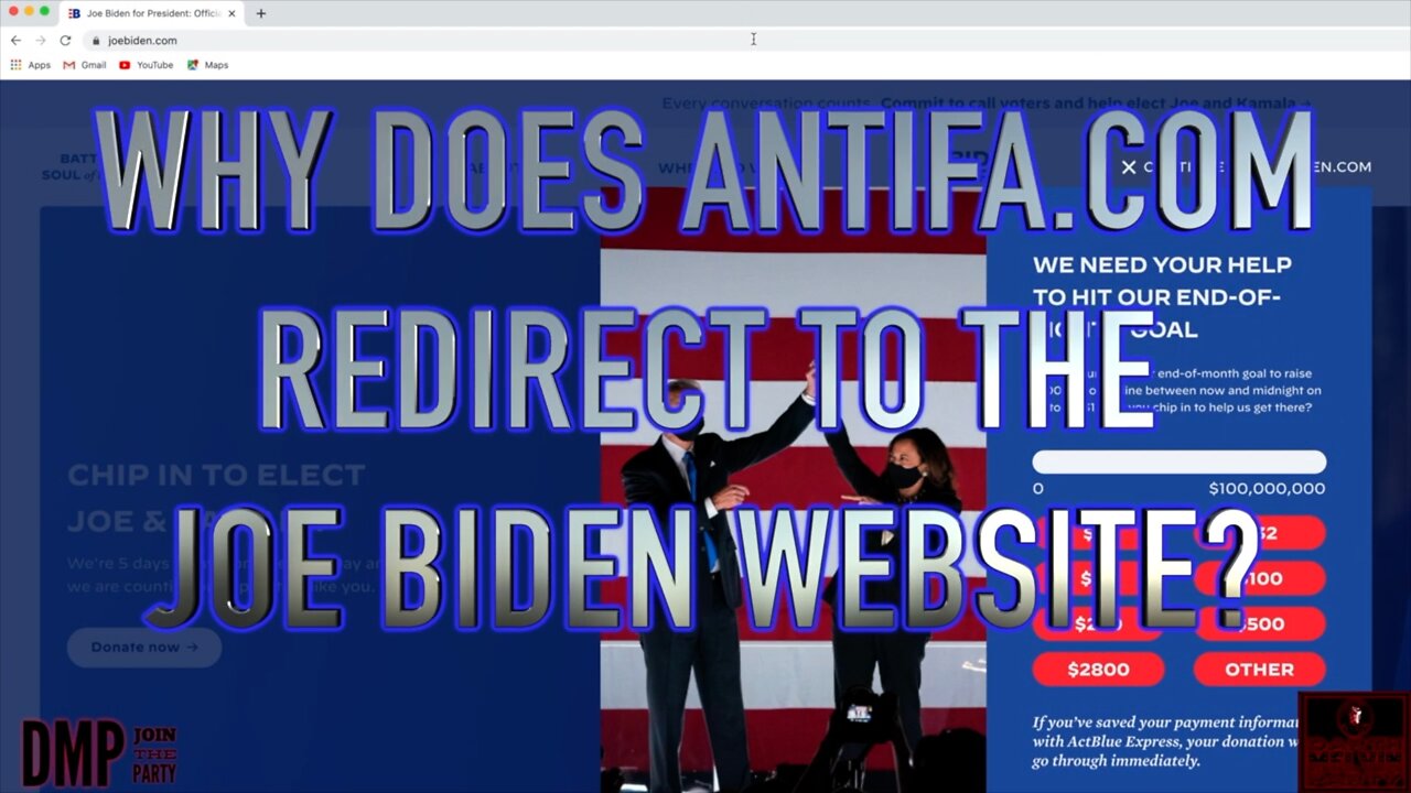 Joe Biden Supports Terrorism - Do You know Where the Antifa Website Redirects You?