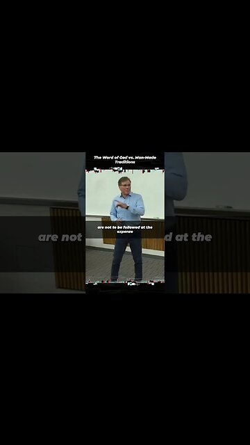 The Word of God vs. Man-Made Traditions #Shorts