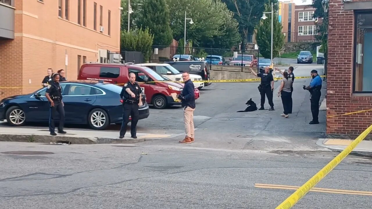 Boston police respond to shots fired on Dudley Street at Winslow