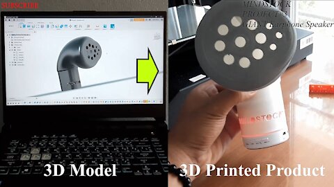 (3D Design & 3D Printing) GIANT Earphone Speaker