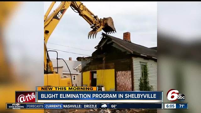 Blight elimination program removes homes in Shelbyville