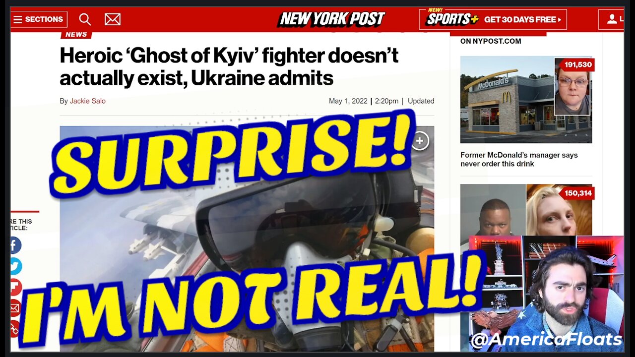 Ukraine's Air Command Admits 'Ghost Of Kiev' Was FakeNews, Disinformation Spread BY GOVERNMENT