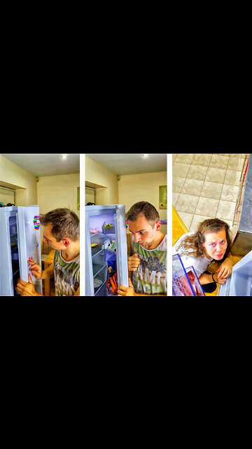 There is something wrong with a fridge door