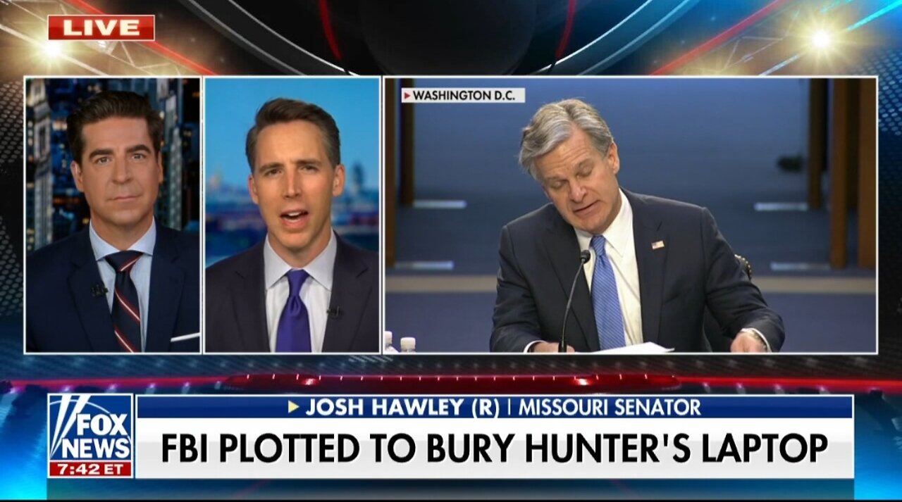 Sen Josh Hawley: FBI Colluded With Big Tech to Bury the Hunter Biden Story