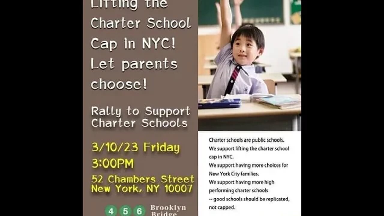 The Rally to Support Charter Schools 52 Chambers Street 3/10/23 hosted by Asian Wave Alliance