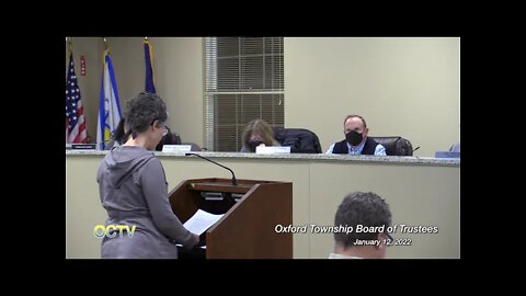 Oxford Township Board of Trustees: 1-12-22