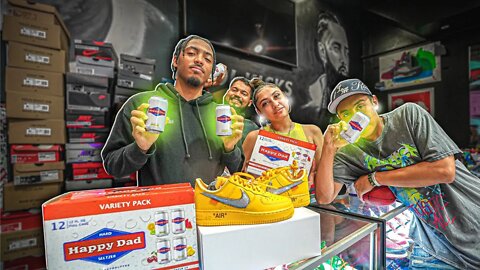 WE TRADED A PAIR OF SNEAKERS FOR NELK HAPPY DAD SELTZER!