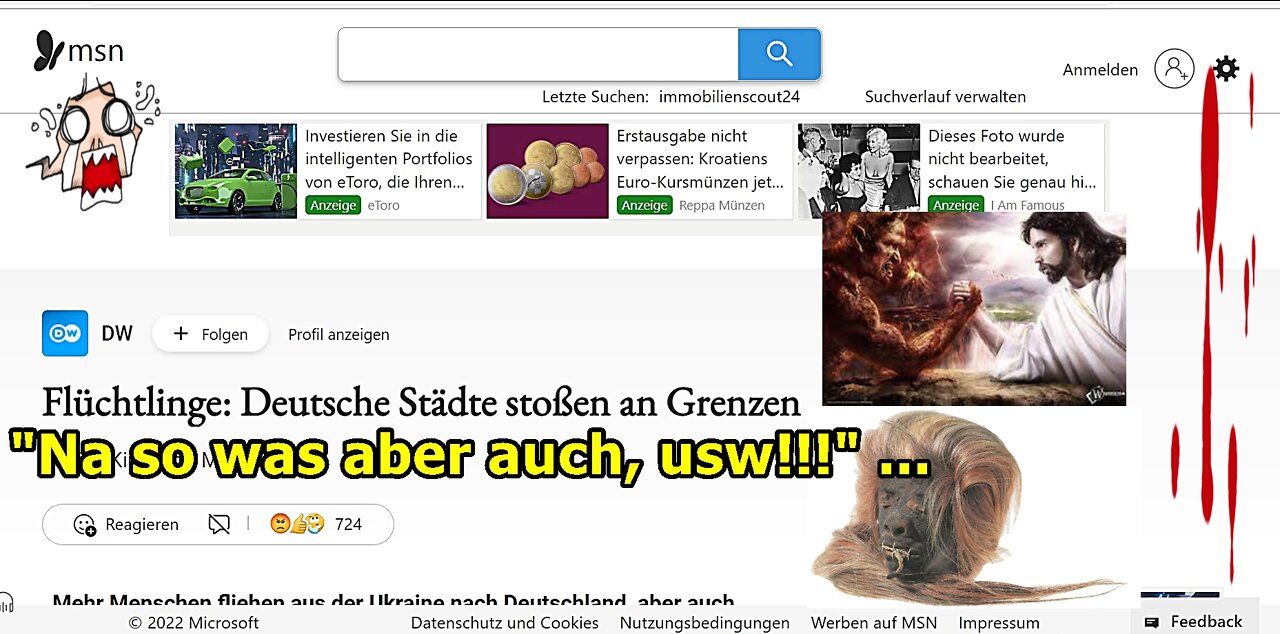 „Flüchtlingswelle: Viele deutschen Städte überfordert, usw.!!!“ ...