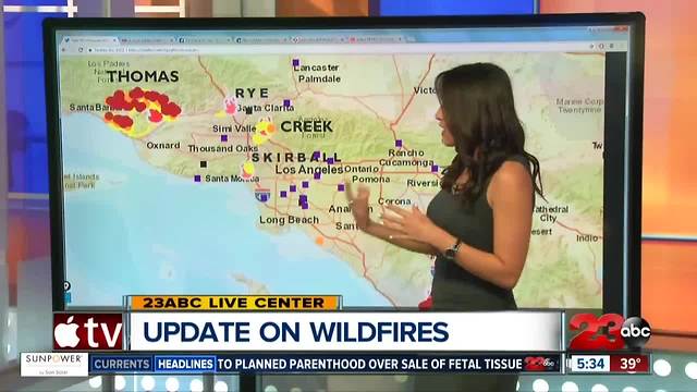 Breakdown on the six wildfires burning in Southern California