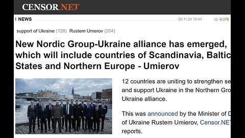 Nordic Group Ukraine 🇺🇦 Alliance To Block EUROTRASH Peace ✌️ Talks