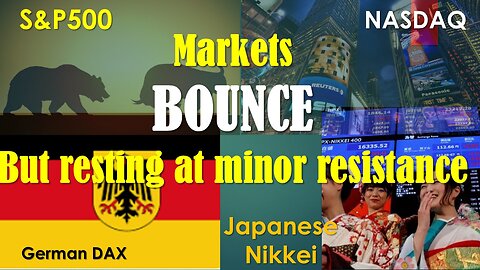 World markets resting at minor RESISTANCE areas