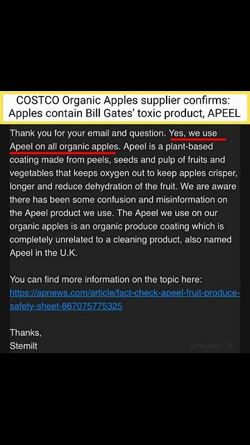 They literally covered up the “APEEL” with Organic sticker!
