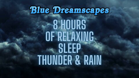 8 hour thunderstorm - Black Screen for relaxing sleep