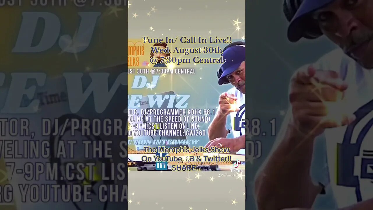 Tune In/ Call In Live!! Wed. August 30th @ 7:30pm Central With Special Guest, DJ @GWiz60 !!!