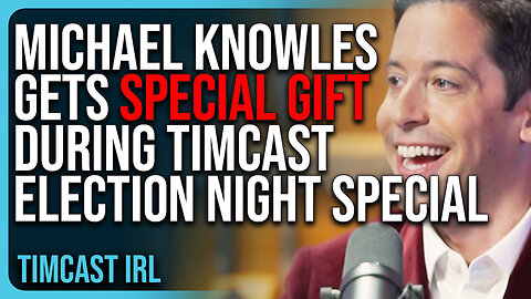 Michael Knowles Gets SPECIAL GIFT During Timcast Election Special