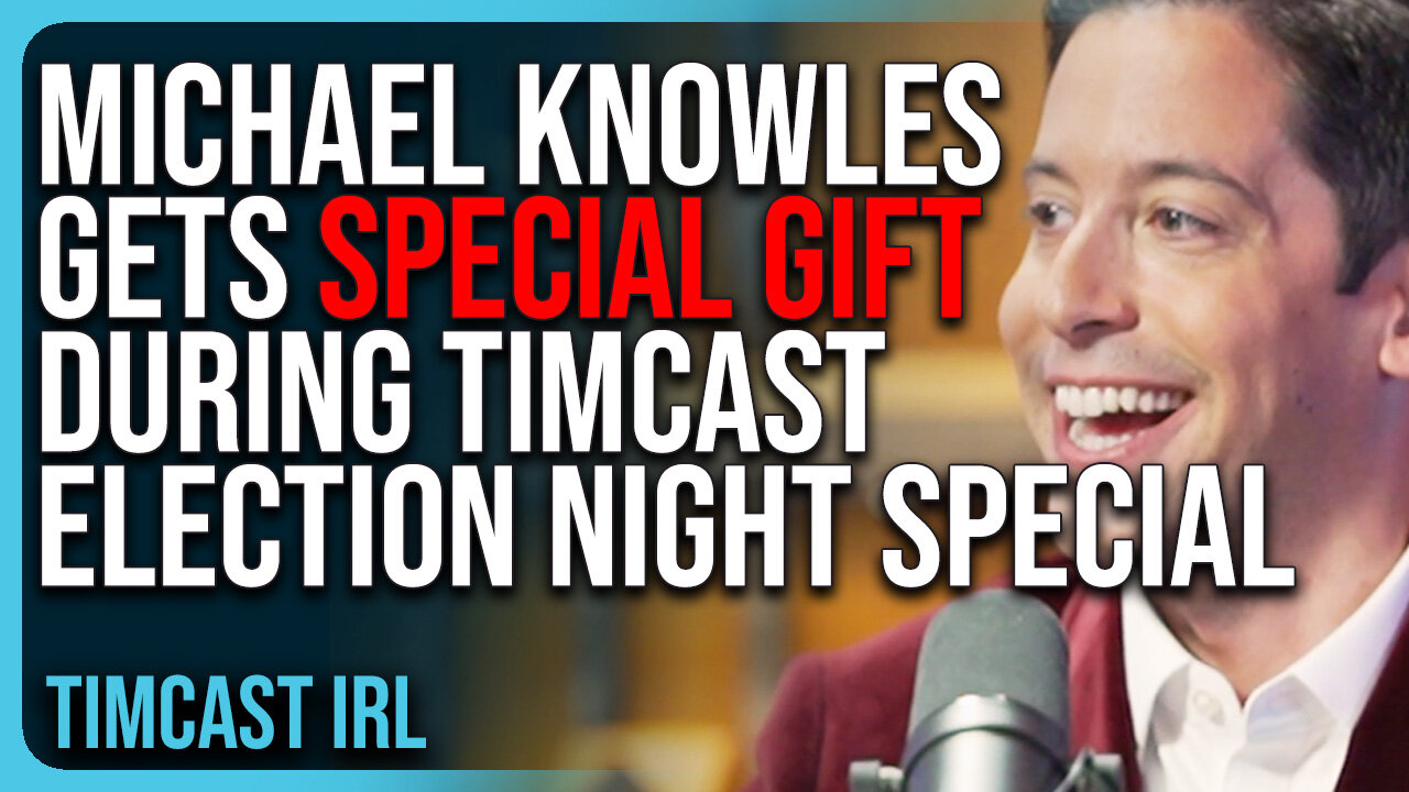 Michael Knowles Gets SPECIAL GIFT During Timcast Election Special