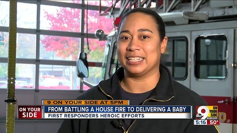 EMT leaves fire to deliver baby across street