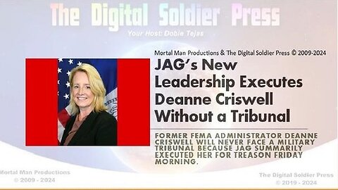 JAG's New Leadership Executes Deanne Criswell Without A Tribunal