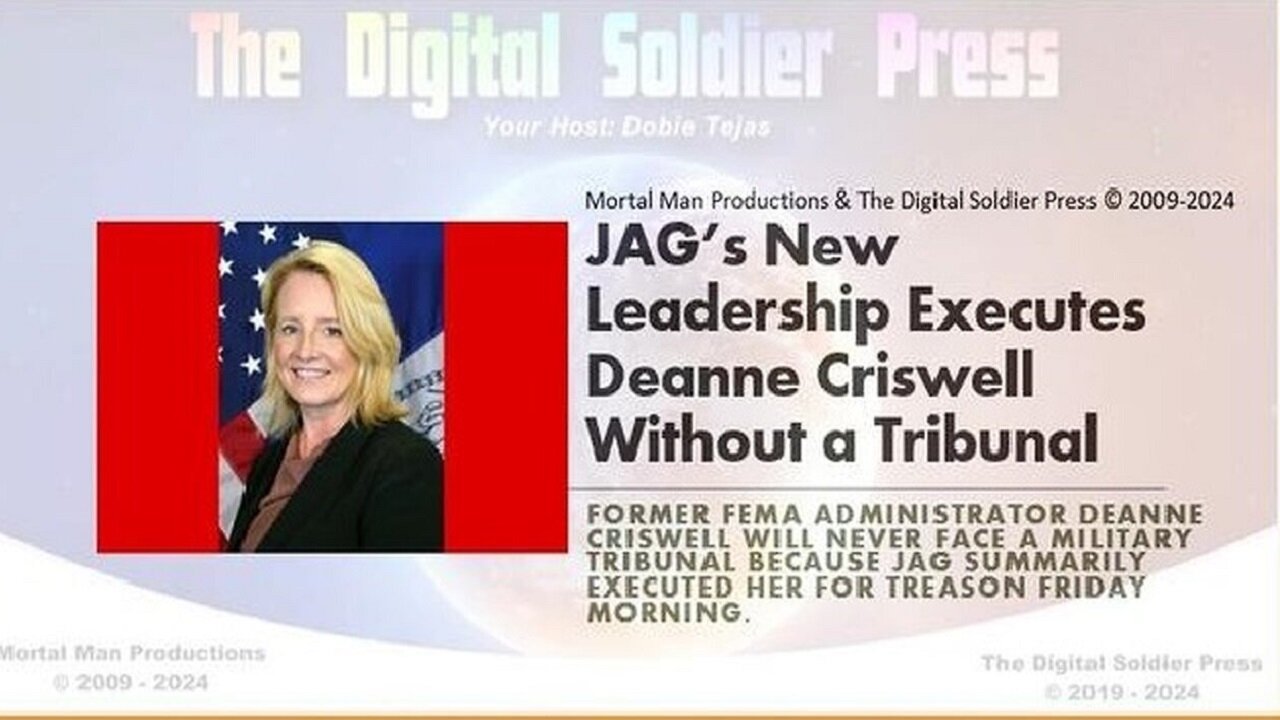 JAG's New Leadership Executes Deanne Criswell Without A Tribunal