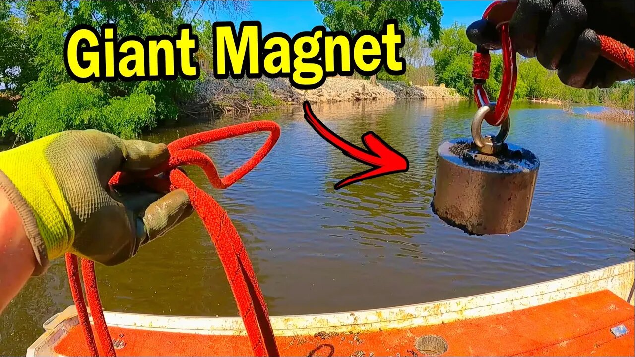 Dropping Giant 3,500 LB Magnet in the Creek - What Will I Find?