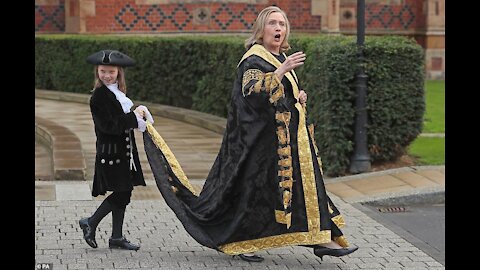 Hitlary Clinton getting a "warm" welcome in the UK