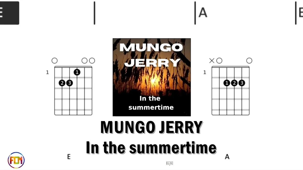 MUNGO JERRY In the summertime - Guitar Chords & Lyrics HD