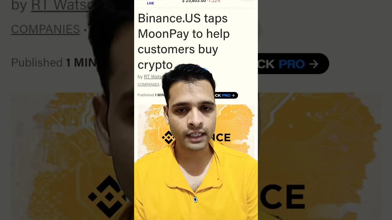 Binance Use Moon pay to help customer buy crypto #cryptonews