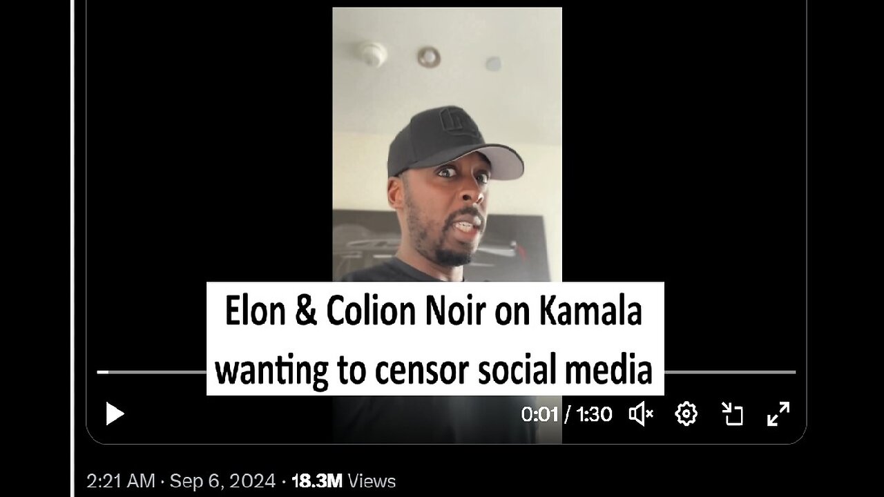 Elon and Colion Noir on Kamala wanting to ban social media