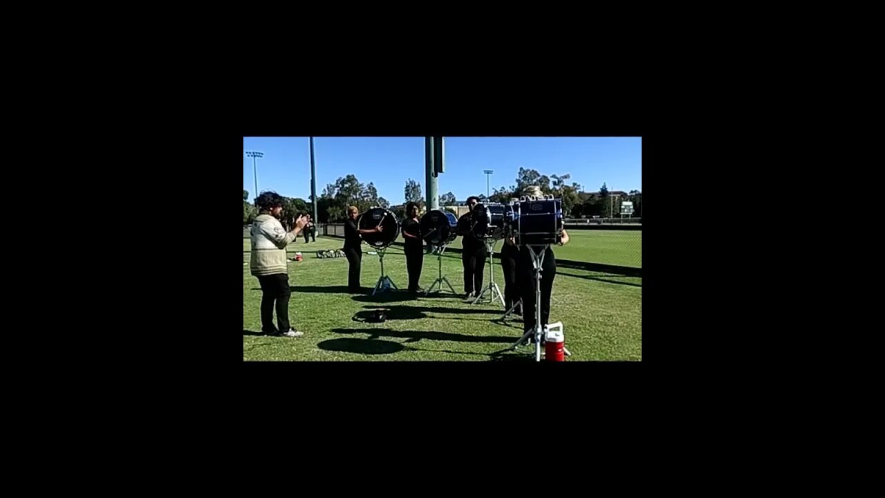 DCI Bassline warm up at Stanford 2023