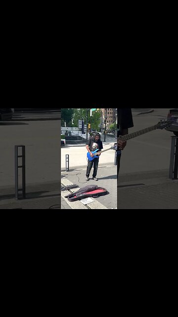 Guitar Busker at Vancouver Convention Centre